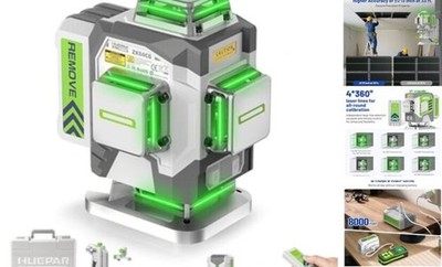 Laser Level 360 Self Leveling, 4x360° Green Cross Line Laser Tool with ZK04
