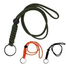 Heavy Duty Paracord Lanyard Necklace Whistles Strap for Outdoor Survival