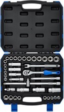 Draper 39pc 3/8 Drive Socket Set MM AF Metric Imperial Ratchet Set