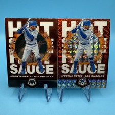 2021 Panini Mosaic - Hot Sauce Mookie Betts #HS4 Silver Mosaic & Base