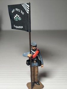 Confederate Toy Soldier St Augustine Blues With Regiment Banner Well Done!