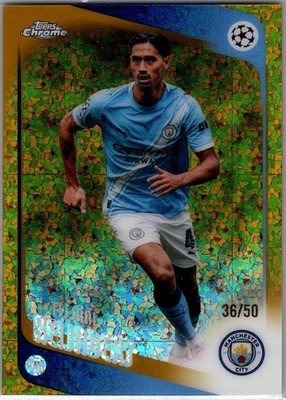 2025-26 Topps Chrome UEFA UCC Gold Diamond Refractor /50 #155 Tijjani Reijnders