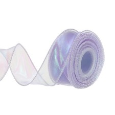 1.5" 10 Yard Sheer Organza Ribbon Shimmer Chiffon Tulle Ribbons Lavender Purple
