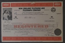 New England Telephone and Telegraph Company 1975 8% Obligacja 10000 USD