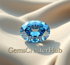 AAA Quality 5 Ct Oval Cut Blue Diamond Loose VVS1 D Grade Gemstone free gift