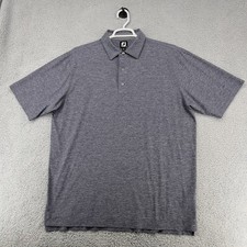 FootJoy Polo Shirt Mens Large Gray Heather Golf Performance Stretch