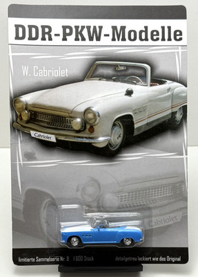 DDR Car Models - Wartburg 313/1 Cabriolet Roadster - 1:64 scale