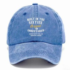 Vintage 60s Washed Distressed Dad Hat, Outdoor Casual Adjustable Baseball Cap