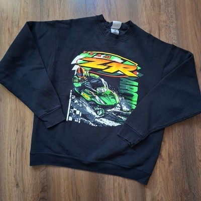 Vintage Arctic Cat Snow Mobile Team ZR 90s 90er Sweatshirt Pullover Gr L USA