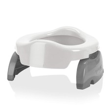 Potette Plus 2-in-1 Travel Potty and Trainer Seat Lock-in Legs White/Gray
