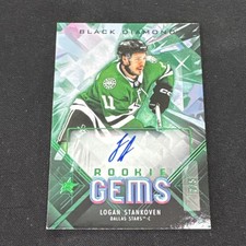 2024-25 Upper Deck Black Diamond CDD Logan Stankoven Rookie Gems Green Auto  /5