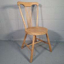 Vintage Childs Wooden Chair Spindle Back Windsor Style Prop