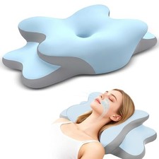 Ergonomic Contour Memory Foam Pillow for Neck Pain Snoring Relief, Medium