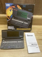 1990's Quorum Fax Sender Comm Tool Electronic Organizer 128K Mem. VTG FaxPediter