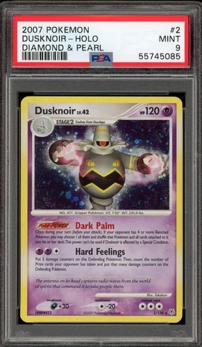 Pokemon Dusknoir Diamond & Pearl Holo Rare #2 PSA 9 Mint