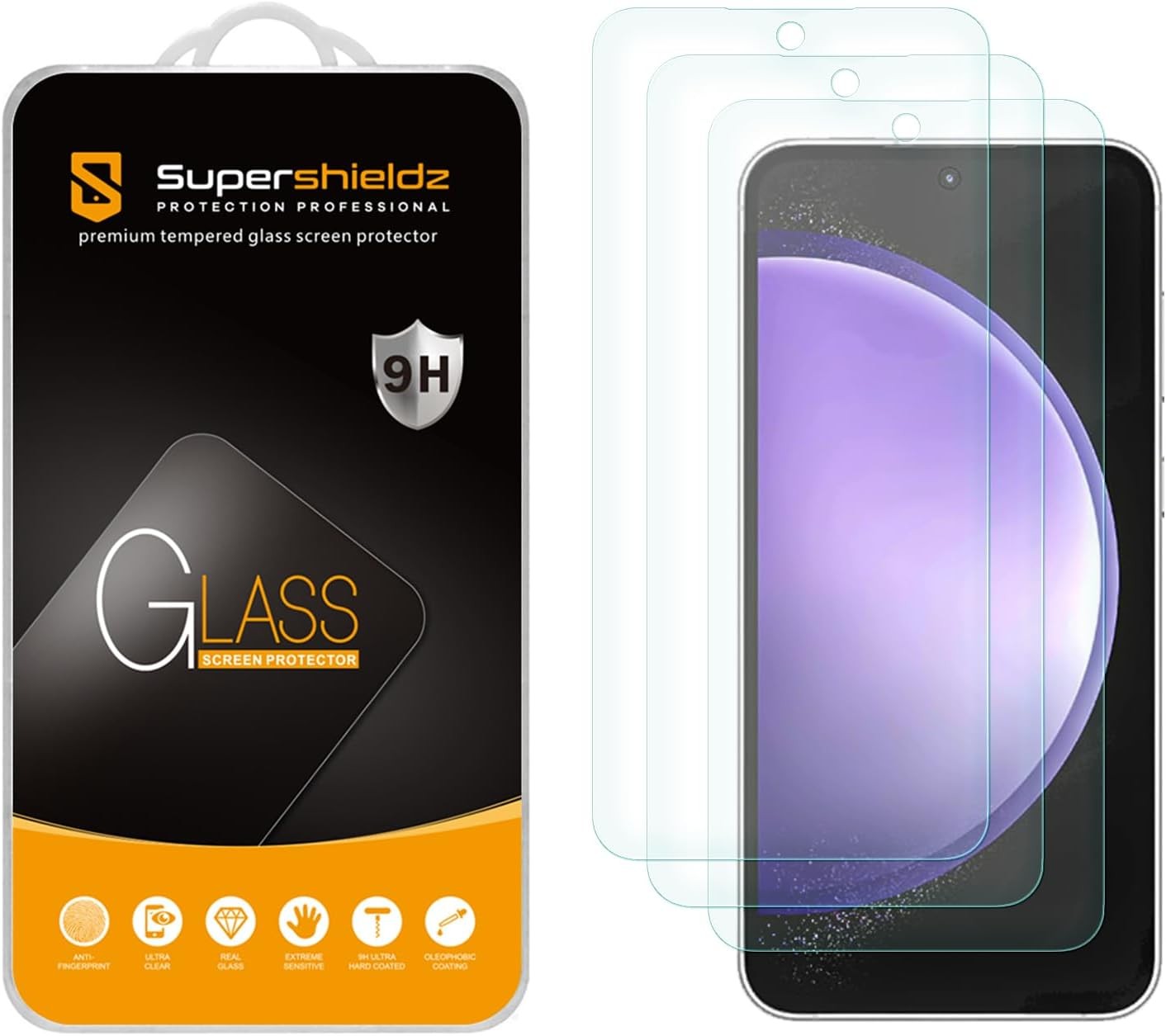 3PCS Tempered Glass Screen Protector for Samsung Galaxy S24 FE Anti Scratch Bubb