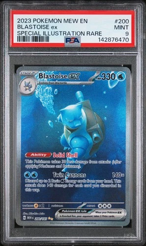 2023 POKEMON MEW EN-151 SPECIAL ILLUSTRATION RARE #200 BLASTOISE EX PSA 9