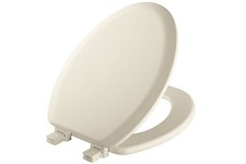 Mayfair Cameron Biscuit Toilet Seat, Non Slip Heavy Duty Wood, Easy Clean, Elong