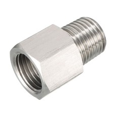 Pressure Gauge Adapter, Fitting, 1/4" Male Pipe x 1/4" Female Pipe