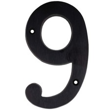 Heavy-Duty House Numbers, 9, 4 Inches, Matte Black by Stone Harbor Hardware