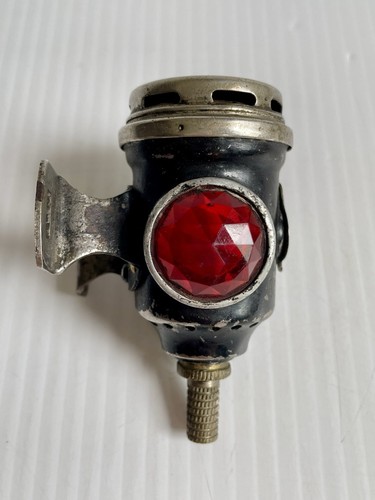 Luz trasera vintage Powell & Hanmer P&H Starlight acetileno motocicleta Birmingham - Imagen 3 de 12
