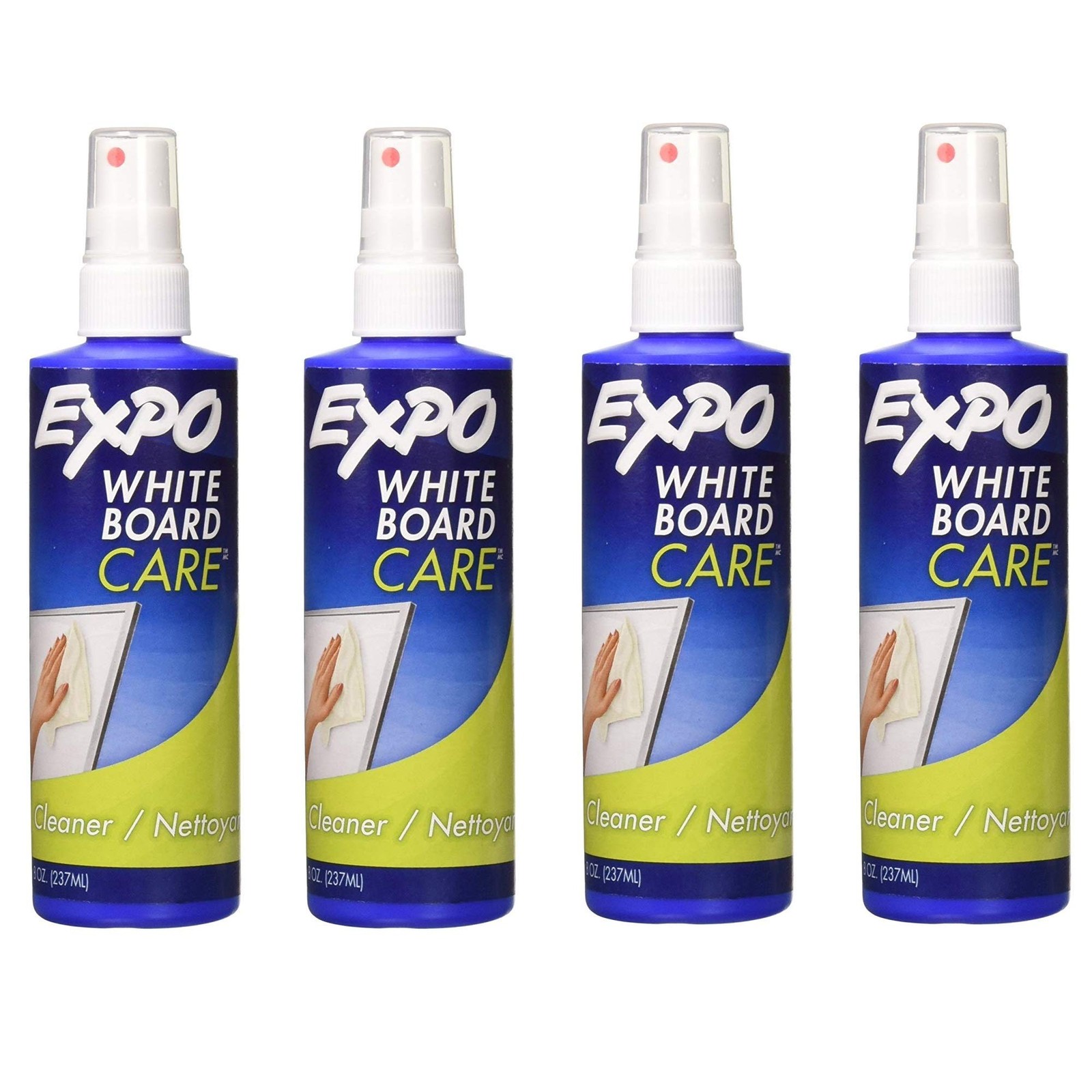 Dry Erase Surface Cleaner, 8oz Spray Bottle [Set of 4] 8 Oun