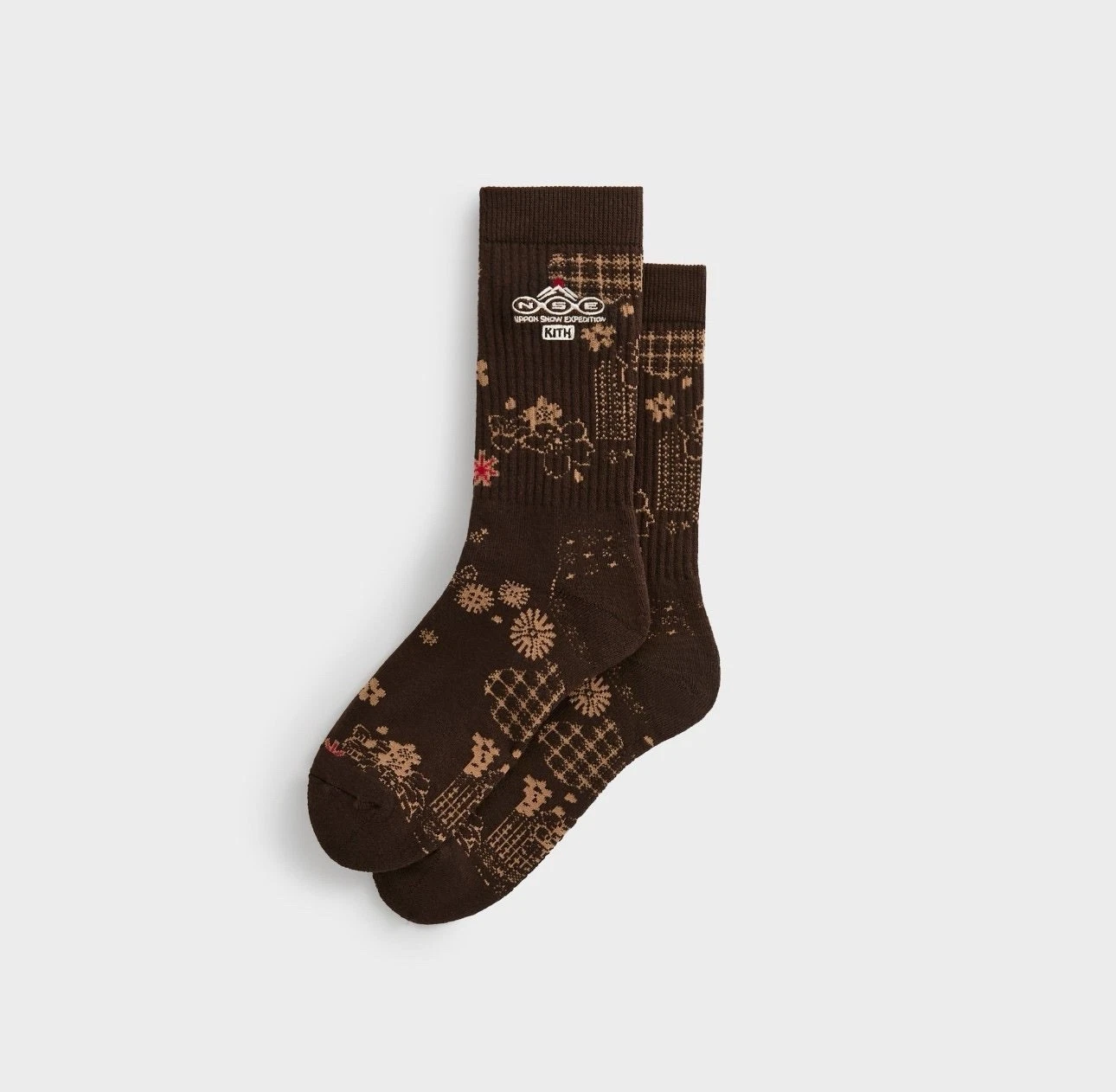 Kith x Columbia NSE Landscape Socks Kindling FW25 Embroidered Logo Sock One Size