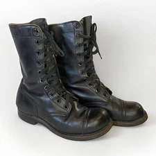 1956 US Army Combat Boots 6.5R International Shoe Co Black Leather Cold War