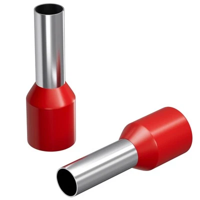 100x Aderendhülse isoliert 10mm² Rot Kupfer verzinnt 4,5x12mm Hülse - Bild 1 von 4