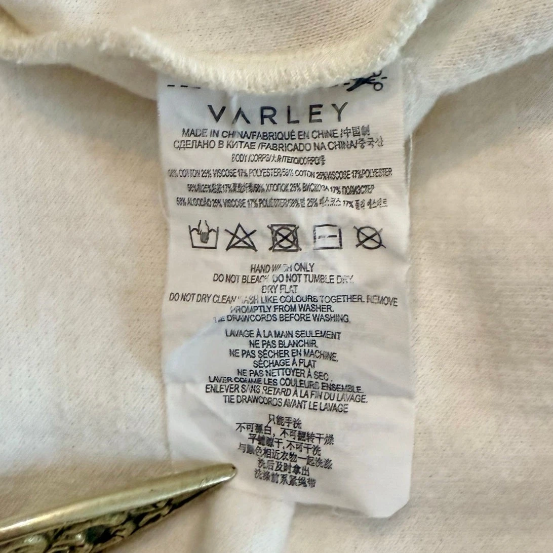 OFF WHITE Felpa Varley Maceo finto collo testurizzato pullover avorio donna piccola spiaggia accogliente