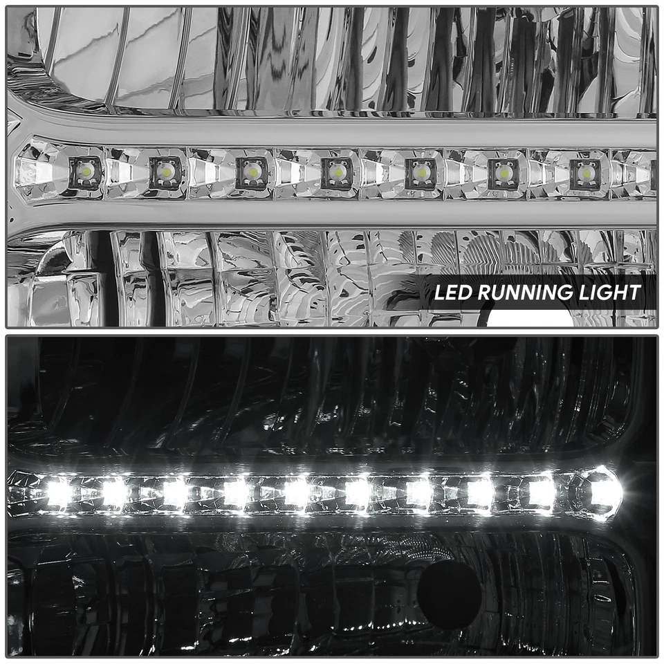 Faros LED DRL cromados/transparentes para Ford F250 F350 Super Duty 2005-2007 Foto 4 de 4