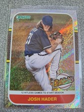 Josh Hader #HI10 2021 Donruss Highlights hitless games AL50