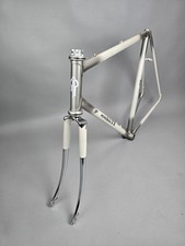 Set telaio Hans Lutz madreperla bianco vintage retrò bici da corsa frame 57 cm steel Vitus