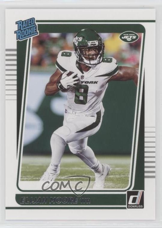 2021 Panini Donruss Rated Rookie Aqueous Test Elijah Moore #271 Rookie RC h3a