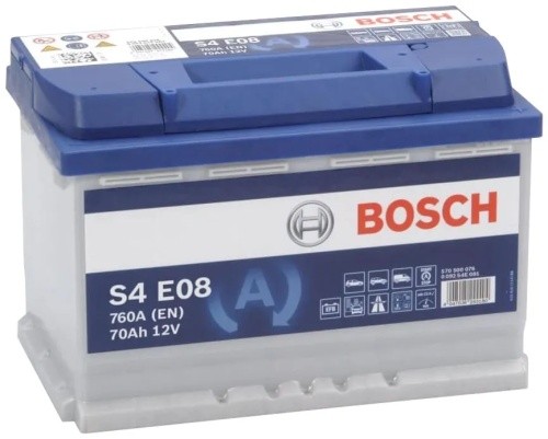 Batterie Bosch S4E08 EFB 12V 70Ah 720A plomb étanche voiture
