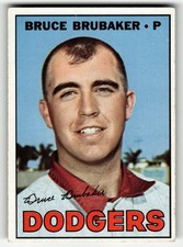 1967 Topps Bruce Brubaker #276 Los Angeles Dodgers MID GRADE NICE!