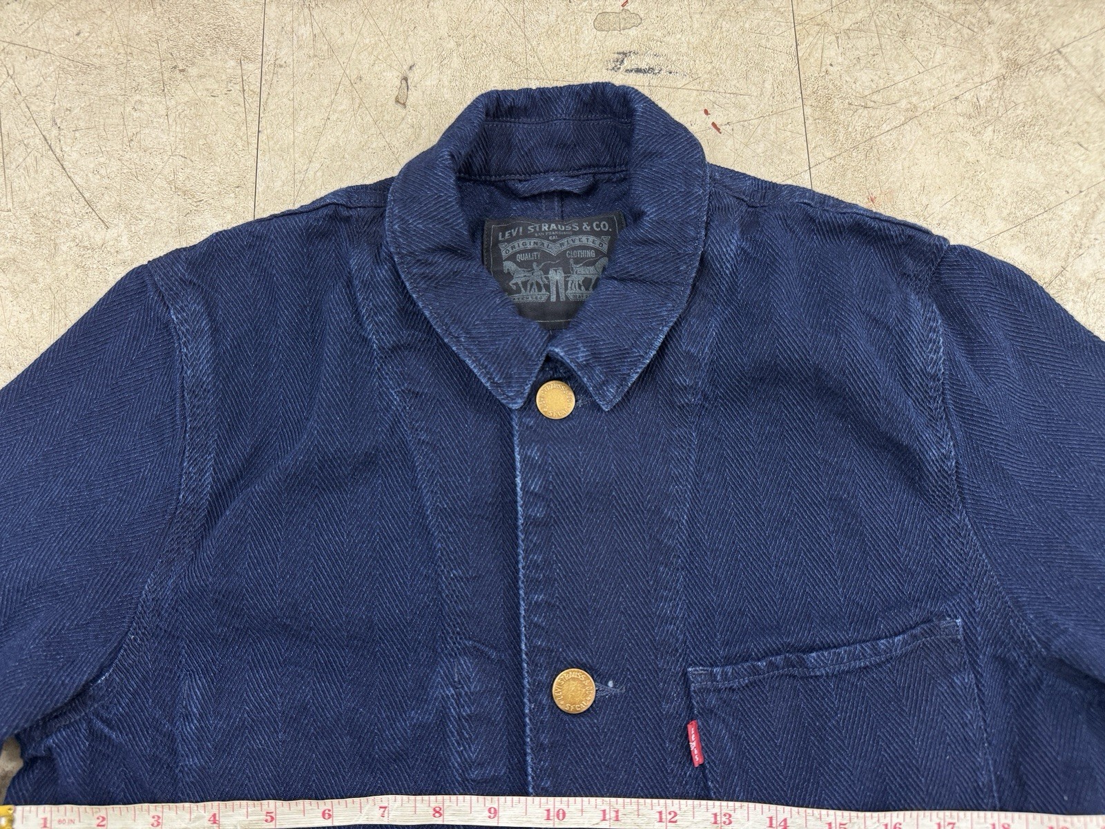 Levis Chore Coat Engineer Work Jacket Railroad He… - image 7