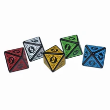 8 Sided Polyhedral Acrylic Table Game Dice D12 Dices Kit for Math Dice 10Pcs