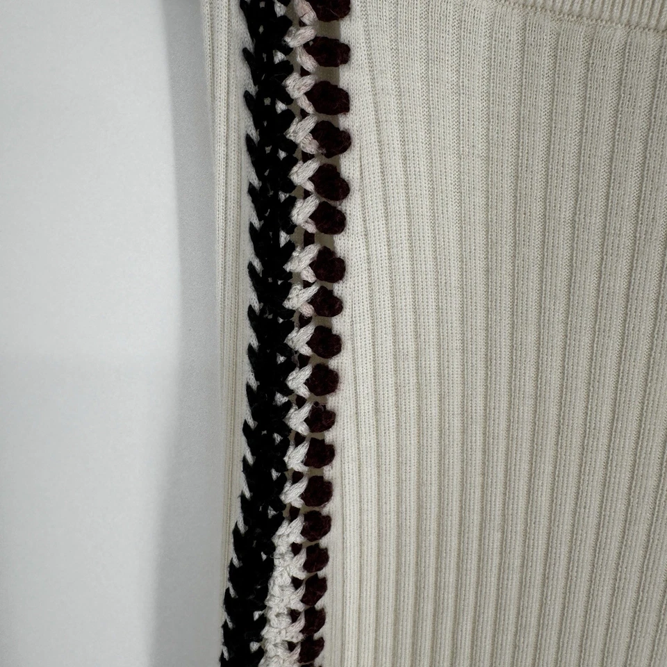Chloe skirt medium M ivory crochet ribbed wool maxi designer luxury boho fall - Image 2 of 4
