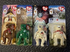 1999 McDonald's TY Teenie Beanie Babies International Bears COMPLETE Set of 4