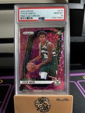 2024 Prizm Pink Fast Break Tyler Smith RC /50 Psa 10 Pop 1 ￼