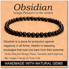 Handmade Natural Stone Yoga Stretch Bracelet for Healing Energy Gifts