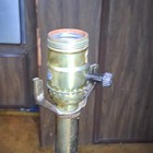 Vintage Brass Enamel Stiffel Lamp 36"H 6.5"W Hollywood Regency Rare No Shade — photo 6