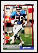 Lawrence Taylor, 1992 Topps, #756, New York Giants,