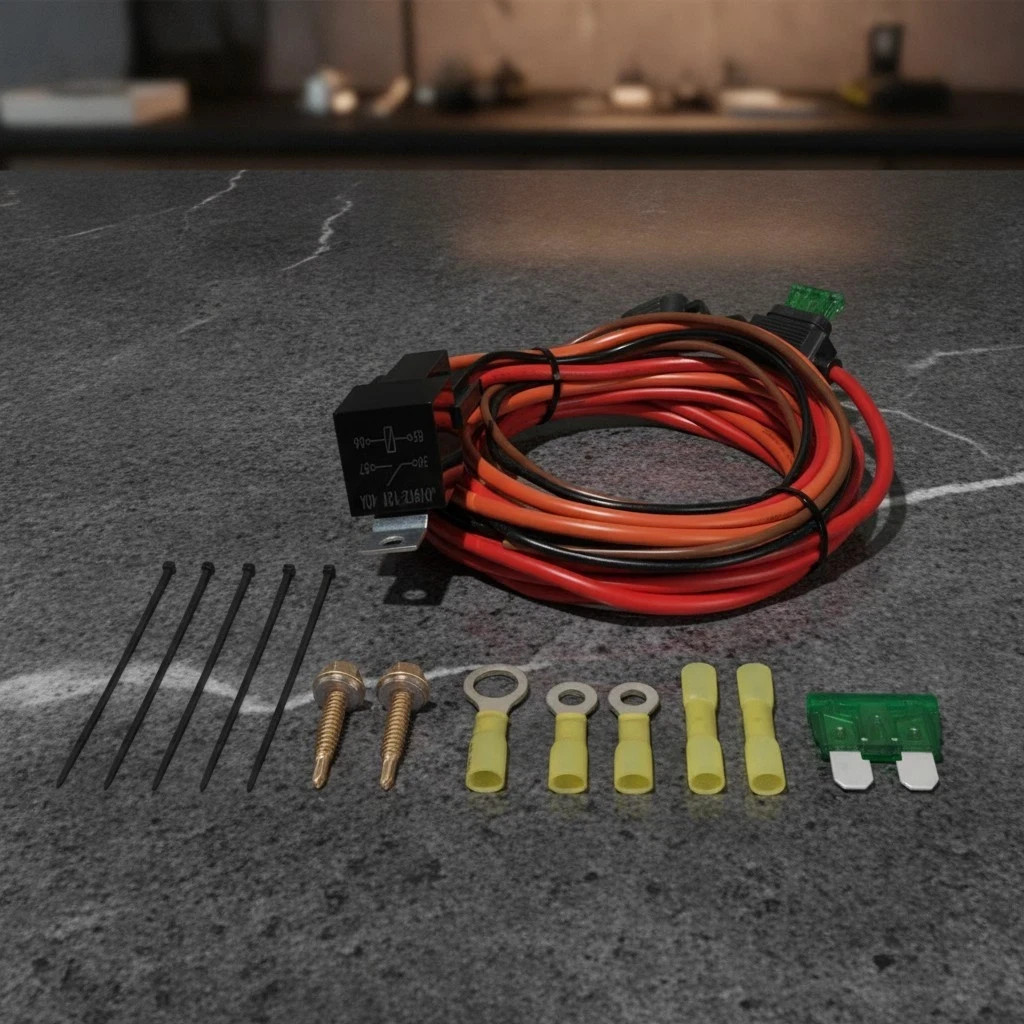 40 Amp Electric Fuel Pump Relay Wiring Harness Kit 12V Universal Waterproof
