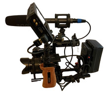 Blackmagic Pocket Cinema Camera 4K w/Small shooting rig. carry case/3 Lenses