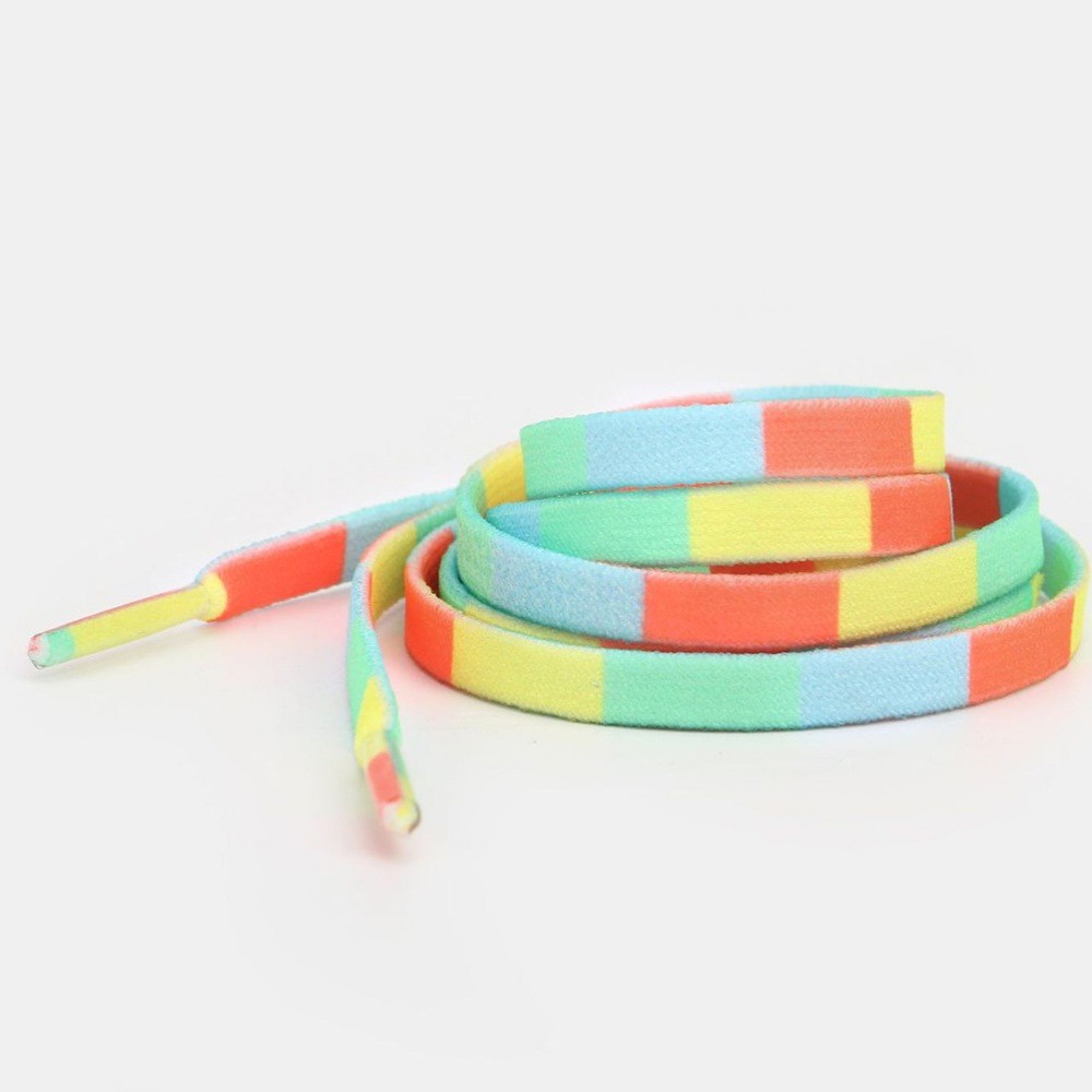 APL 3 paia lacci colorati lacci scarpe piatti alla moda colorati elasticizzati