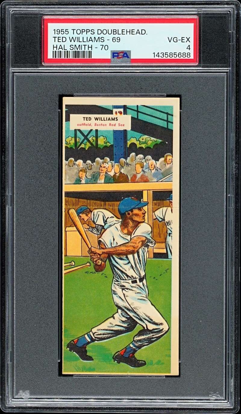 1955 Topps Doubleheaders Ted Williams - 69 # Hal Smith - 70 PSA 4 WZ124