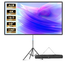 80" ALR Canvas Projector Screen with Tripod Stand Adjustable 4K HD 16:9 Outdoor