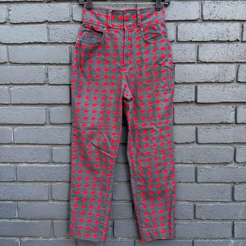 HTF VTG VERSACE Jeans Couture Italy Medusa Head Red Star Tapered Leg High Rise